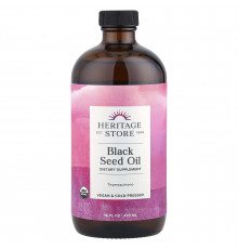 Масло черного тмина, Black Seed Oil, Heritage Products, 473 мл
