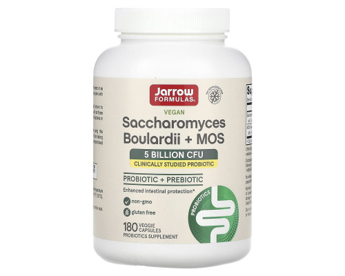 Пробіотик, Saccharomyces, Jarrow Formulas, сахароміцети, 180 капсул
