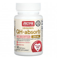 Убіхінол, Ubiquinol, QH-Absorb, Jarrow Formulas, 200 мг, 30 капсул