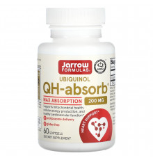 Убіхінол, QH-absorb, Ubiquinol, Jarrow Formulas, 200 мг, 60 гелевих капсул