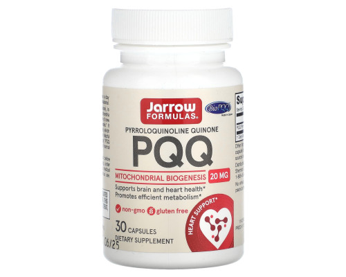 Пірролохінолінхінон, PQQ, Jarrow Formulas, 20 мг, 30 капсул