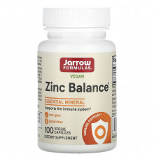 Цинк баланс, Zinc Balance, Jarrow Formulas, 100 капсул