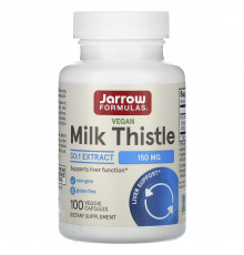 Расторопша (Milk Thistle), Jarrow Formulas, стандартизированная, 150 мг, 100 вегетирианских капсул