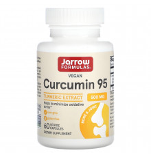 Куркумін 95, Curcumin, Jarrow Formulas, 500 мг, 60 капсул