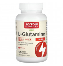 Глутамін, L-Glutamine, Jarrow Formulas, 750 мг, 120 капсул