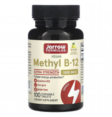 Вітамін В12, Methyl B-12, Jarrow Formulas, смак лимона, 1000 мкг, 100 жувальних таблеток