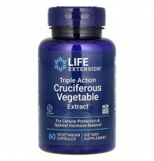 Екстракт хрестоцвітих овочів, Triple Action Cruciferous Vegetable Extract, Life Extension, потрійної дії, 60 капсул