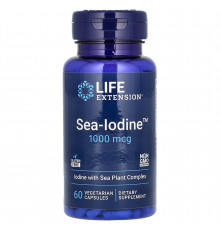 Йод, Sea-Iodine, Life Extension, 1000 мкг, 60 вегетаріанських капсул