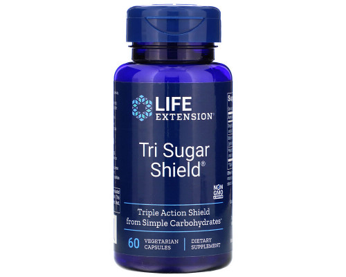 Зниження цукру в крові, Tri Sugar Shield, Life Extension, 60 капсул