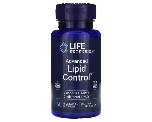 Рівень ліпідів: удосконалена формула, Advanced Lipid Control, Life Extension, 60 вегетаріанських капсул (500 мг у капсулі)