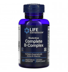 В-комплекс витаминов, BioActive B-Complex, Life Extension, биоактивный, 60 вегетарианских капсул