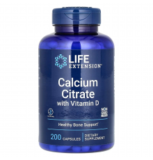 Цитрат кальцію з вітаміном D, Calcium Citrate with Vitamin D, Life Extension, 200 капсул
