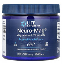 Магній треонат, Magnesium L-Threonate, Neuro-Mag, Life Extension, тропічний пунш, 93,35 г