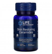 Восстановление кожи, Skin Restoring Ceramides, Life Extension, керамиды, 30 вегетарианских капсул