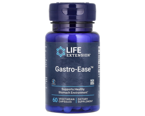 Відновлення мікрофлори шлунка, Gastro-Ease, Life Extension, 60 веганських капсул