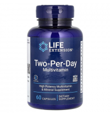 Мультивітаміни "Дві капсули в день", Two-Per-Day Multivitamin, Life Extension, 60 капсул