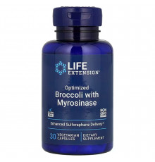 Брокколи с мирозиназой, Optimized Broccoli with Myrosinase, Life Extension, оптимизированная смесь, 30 вегетарианских капсул