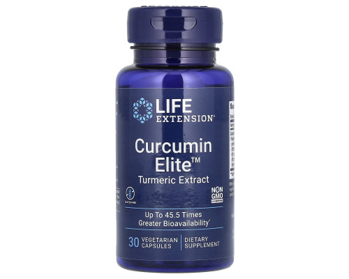 Екстракт куркуми, Curcumin Elite Turmeric Extract, Life Extension, 30 вегетаріанських капсул