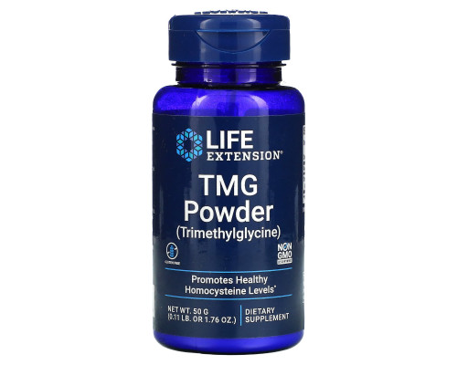 Триметилгліцин, TMG (Trimethylglycine), Life Extension, порошок, 50 г