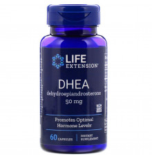 ДГЕА (дегідроепіандростерон), DHEA, Life Extension, 50 мг, 60 капсул