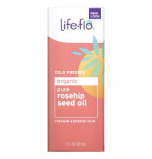 Масло шиповника, Pure Rosehip Seed Oil, Life Flo Health, органическое, для кожи, 30 мл