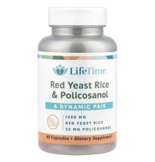 Поликозанол и красный рис (Red Yeast Rice & Policosanol), Life Time Vitamins, 60 кап.
