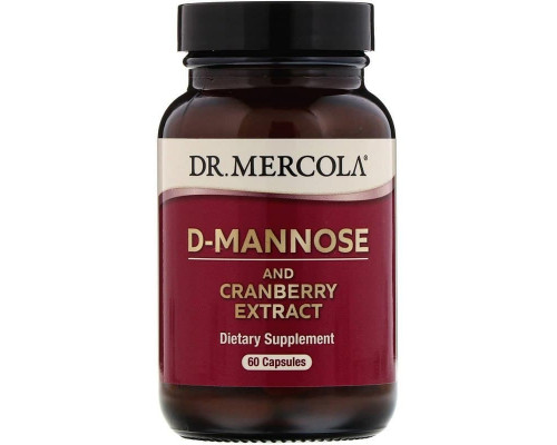 Підтримка нирок з журавлиною, D-Mannose and Cranberry, Dr. Mercola, 60 капсул