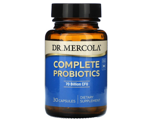 Пробіотики, Complete Probiotics, Dr. Mercola, 70 млрд КУО, комплекс для травної системи, 30 капсул