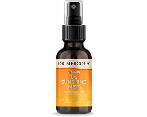 Вітамін D3, Vitamin D, Dr. Mercola, підтримує імунітет та здоров'я суглобів, смак апельсина, 5000 МО, 25 мл.