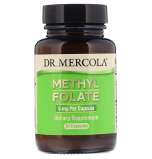 Фолат, Folate, Dr. Mercola, 5 мг, 30 капсул