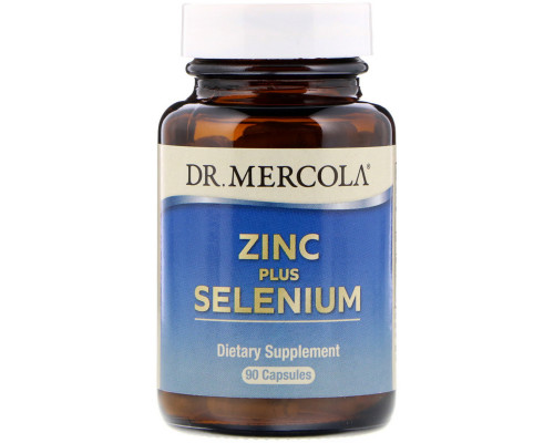 Цинк плюс селен, Zinc Plus Selenium, Dr. Mercola, 90 капсул