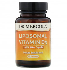 Вітамін D3 ліпосомальний, Liposomal Vitamin D3, Dr. Mercola, 250 мкг (10 000 МО), 90 капсул
