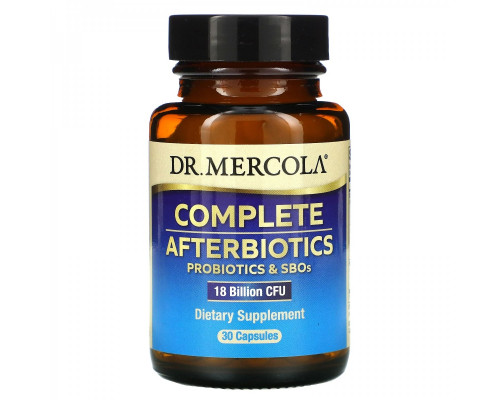 Пробіотична формула Complete Afterbiotics, Dr. Mercola, 18 млрд КУО, 30 капсул