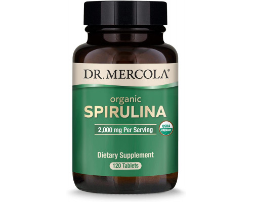 Спіруліна, Spirulina, Dr. Mercola, 2000 мг, 120 таблеток