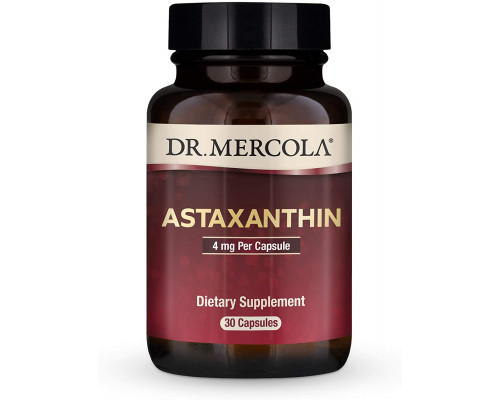 Астаксантин, Astaxanthin, Dr. Mercola, 4 мг, 30 капсул