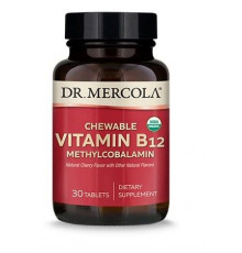 Вітамін В12, Vitamin B12, Dr. Mercola, органік, 1000 мкг, 30 жувальних пігулок