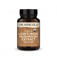 Ежовик гребенчатый, Lion's Mane Mushroom, Dr. Mercola, органик, экстракт, 500 мг, 30 капсул