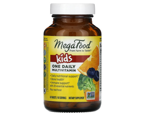 Вітаміни для дітей, Kid's One Daily, MegaFood, 1 в день, 60 таблеток