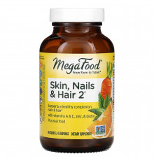 Витамины для волос, кожи и ногтей, Skin, Nails & Hair 2, MegaFoods, 90 таблеток
