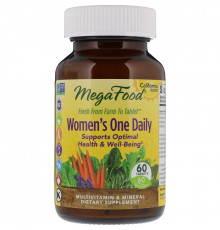 Витамины для женщин, Womens One Daily, MegaFood, 1 в день, 60 таблеток
