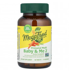 Витамины для беременных 2, Baby & Me 2, MegaFood, 60 таблеток