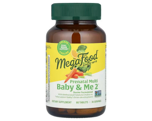 Вітаміни для вагітних 2, Baby & Me 2, MegaFood, 60 таблеток