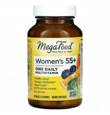 Мультивітаміни і мінерали для жінок 55+, Women Over 55, MegaFood, 1 в день, 60 таблеток
