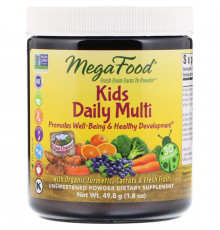 Мультивитамины для детей (Kids Daily Multi), MegaFood, несладкий, 49.8 г