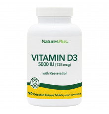 Витамин D3 ультра, Ultra Vitamin D3, Nature's Plus, 125 мкг (5000 МЕ), 90 таблеток с расширенным высвобождением