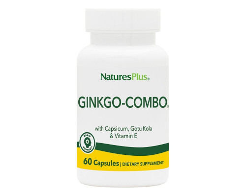 Гінкго Білоба комбо, Ginkgo-Combo, Nature's Plus, 60 капсул