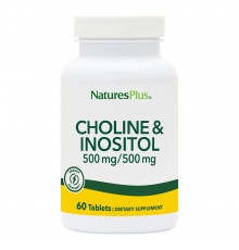 Холін і Інозитол, Choline & Inositol, Nature's Plus, 500/500 мг, 60 таблеток