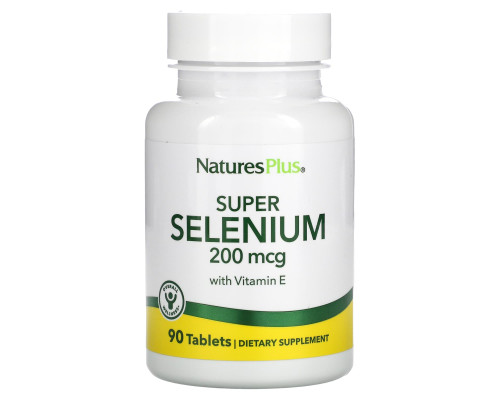 Селен, Super Selenium, Nature's Plus, 200 мкг, 90 таблеток