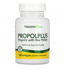 Прополіс, Propolis w / Bee Pollen, Nature's Plus, бджолиний пилок, 60 капсул