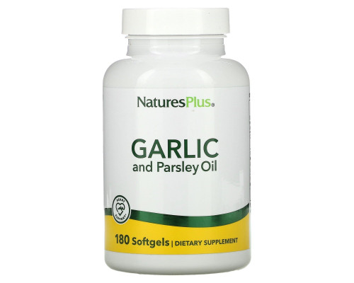 Часник і петрушка (масло), Garlic and Parsley Oil, Nature's Plus, 180 гелевих капсул